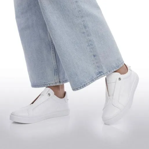 Bencina White Leather Women Moda In Pelle Casual Trainers Bencina White Leather Women Moda In Pelle Casual Trainers