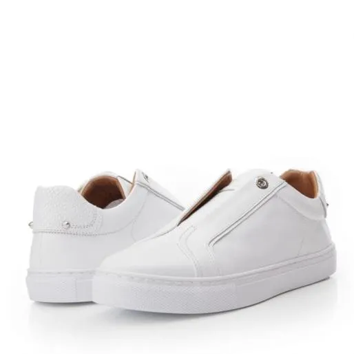 Bencina White Leather Women Moda In Pelle Casual Trainers Bencina White Leather Women Moda In Pelle Casual Trainers