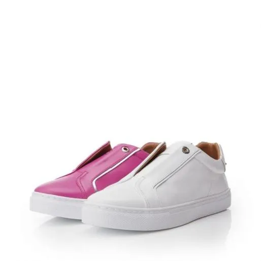 Bencina White Leather Women Moda In Pelle Casual Trainers Bencina White Leather Women Moda In Pelle Casual Trainers