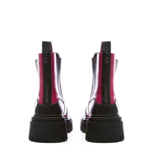 Berra Pink Patent Mocc Croc Women Moda In Pelle Ankle Boots Berra Pink Patent Mocc Croc Women Moda In Pelle Ankle Boots