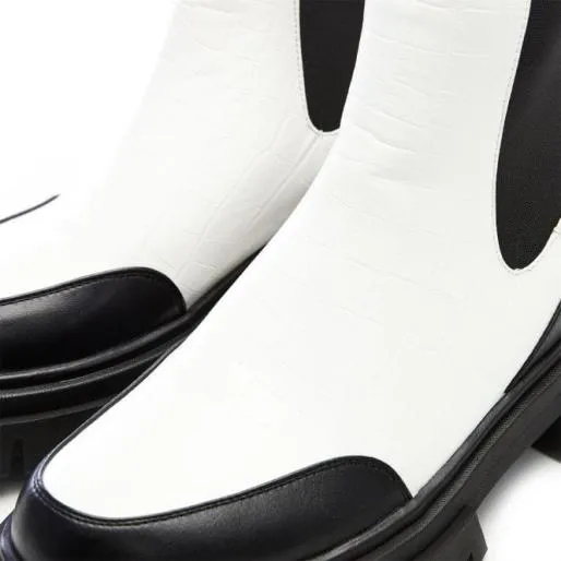 Berra White Patent Mocc Croc Women Moda In Pelle Ankle Boots Berra White Patent Mocc Croc Women Moda In Pelle Ankle Boots