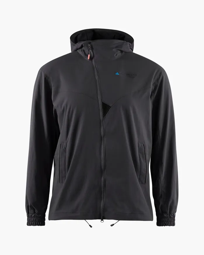 Bestla Zip Hood Wind Jacket Raven Women Klttermusen Wind Resistant Jackets
