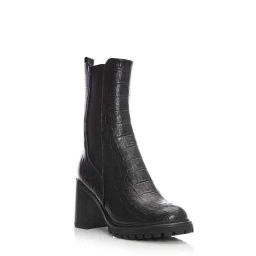 Bethny Black Croc Porvair Women Moda In Pelle Ankle Boots Bethny Black Croc Porvair Women Moda In Pelle Ankle Boots