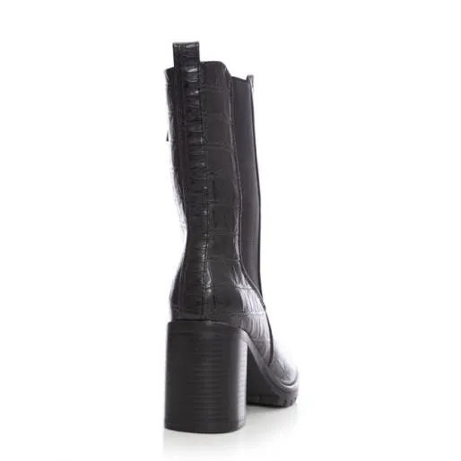 Bethny Black Croc Porvair Women Moda In Pelle Ankle Boots Bethny Black Croc Porvair Women Moda In Pelle Ankle Boots