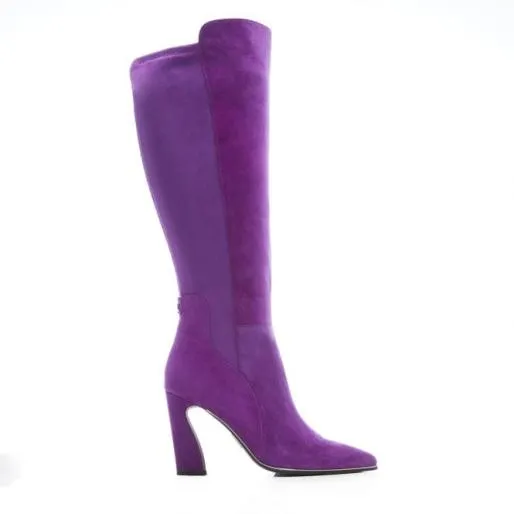 Bette Purple Suede Women Moda In Pelle Knee High Boots Bette Purple Suede Women Moda In Pelle Knee High Boots