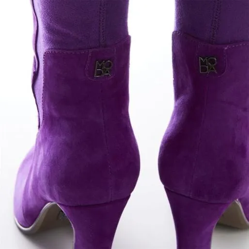Bette Purple Suede Women Moda In Pelle Knee High Boots Bette Purple Suede Women Moda In Pelle Knee High Boots