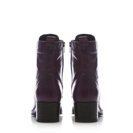 Bezzie Purple Leather Women Moda In Pelle Leather Boots Bezzie Purple Leather Women Moda In Pelle Leather Boots