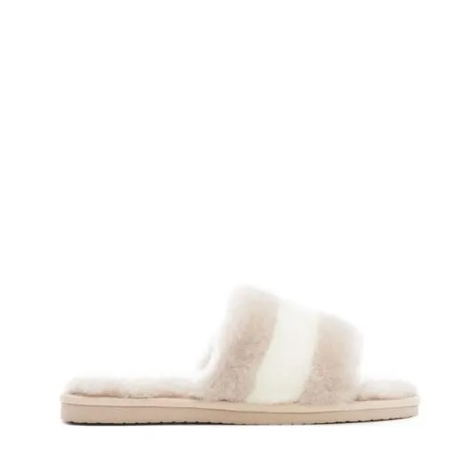 Blissful Stone Sheepskin Women Moda In Pelle Slippers