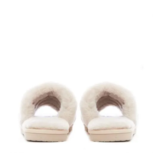 Blissful Stone Sheepskin Women Moda In Pelle Slippers