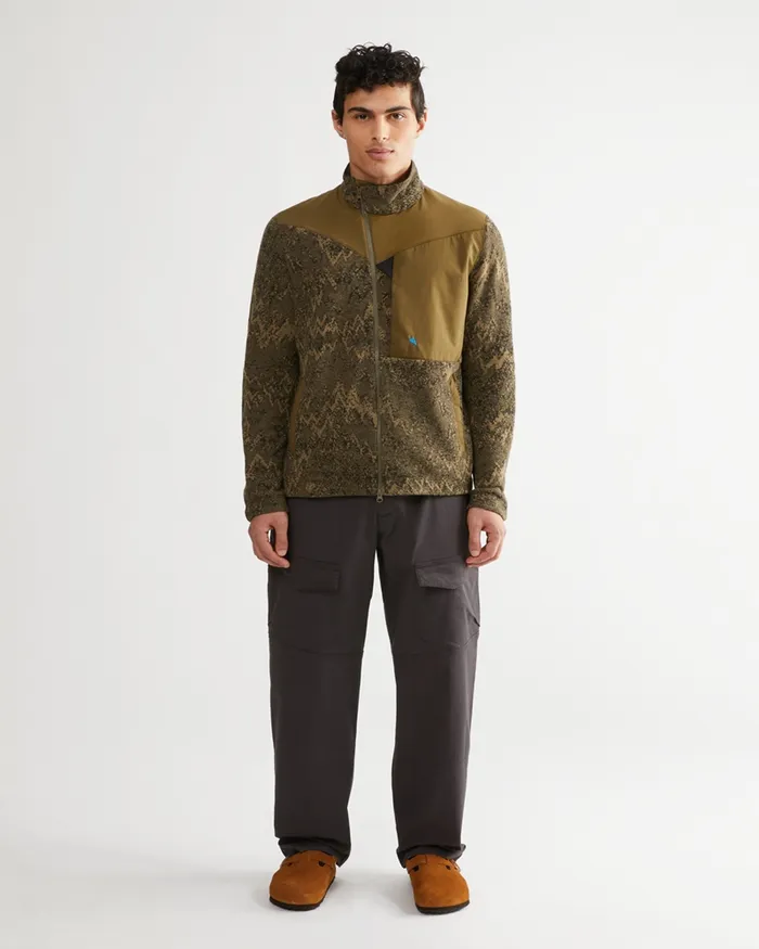 Bolms Wuru Zip Jacket Forest Green Men Klttermusen Fleeces and Sweaters