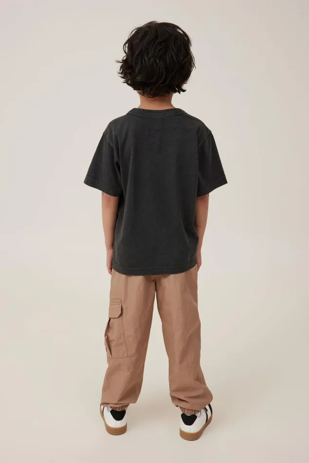 Boys 214 Pants and Jeans Cotton On Pete Parachute Pant Taupy Brown
