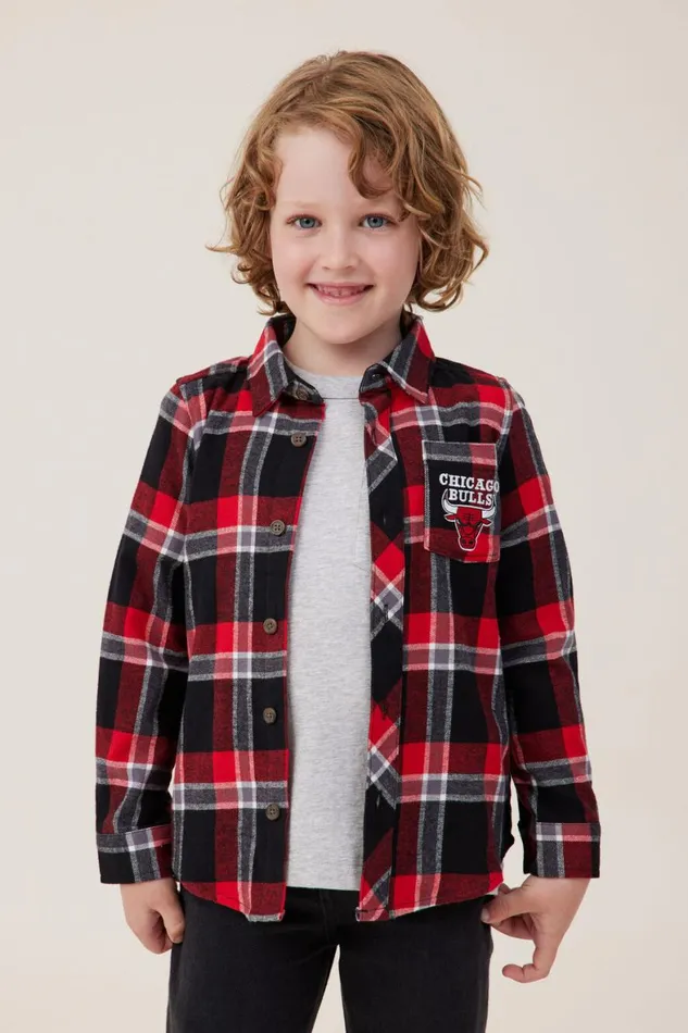 Boys 214 Shirts Cotton On License Rugged Long Sleeve Shirt Lcn Nba Black Chicago Bulls Plaid Boys 214 Shirts Cotton On License Rugged Long Sleeve Shirt Lcn Nba Black Chicago Bulls Plaid