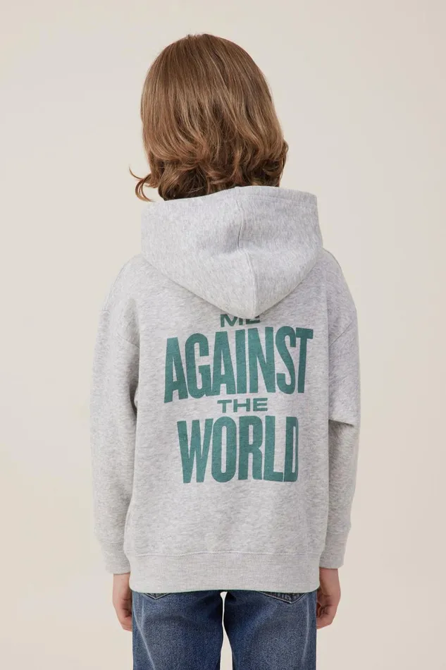 Boys 214 Sweatshirts and Sweatpants Cotton On License Emerson Hoodie Lcn Bra Fog Grey Marletupac Against World