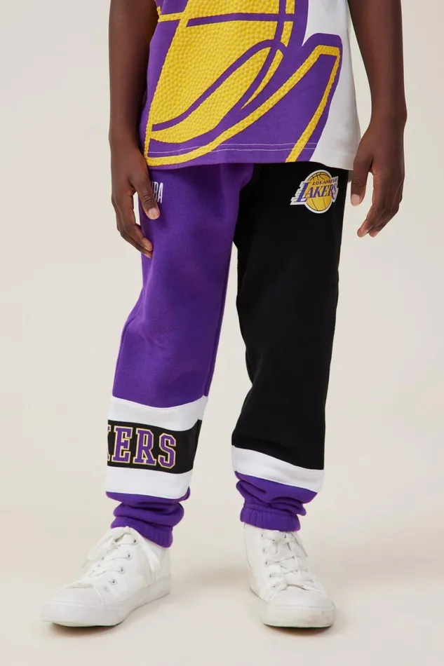 Boys 214 Sweatshirts and Sweatpants Cotton On License Marlo Trackpant Lcn Nba Purplelakers Colour Block Boys 214 Sweatshirts and Sweatpants Cotton On License Marlo Trackpant Lcn Nba Purplelakers Colour Block