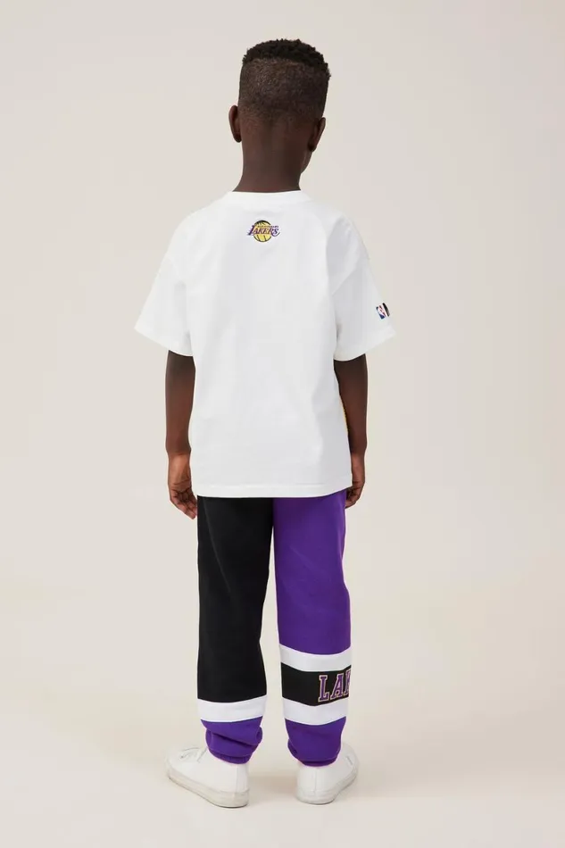 Boys 214 Sweatshirts and Sweatpants Cotton On License Marlo Trackpant Lcn Nba Purplelakers Colour Block