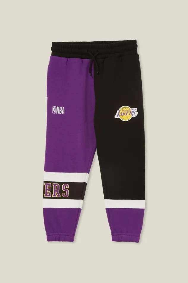 Boys 214 Sweatshirts and Sweatpants Cotton On License Marlo Trackpant Lcn Nba Purplelakers Colour Block