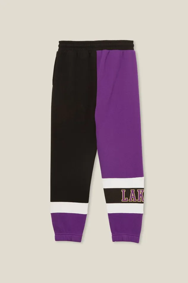 Boys 214 Sweatshirts and Sweatpants Cotton On License Super Slouch Trackpant Lcn Nba Purplelakers Colour Block