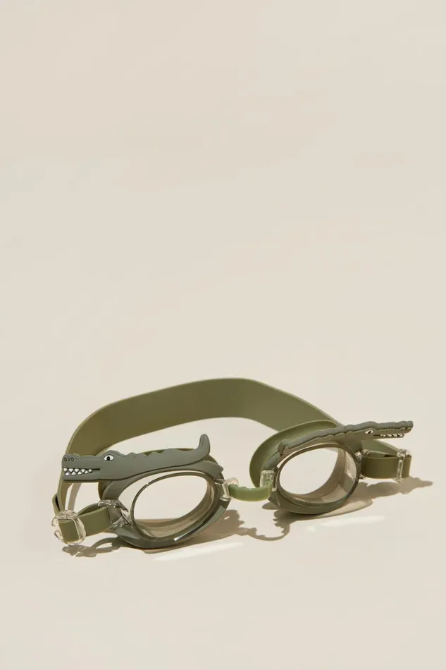 Boys 214 Swimwear Cotton On Fun Goggles Crocswag Green
