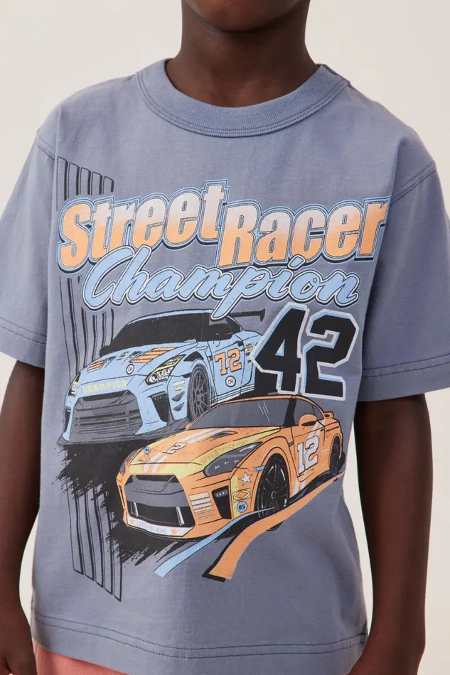 Boys 214 Tops and TShirts Cotton On Jonny Short Sleeve Print Tee Steelstreet Racer Champion