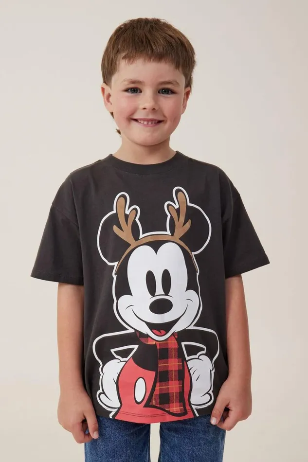 Boys 214 Tops and TShirts Cotton On License Drop Shoulder Short Sleeve Tee Lcn Dis Phantommickey Christmas Antlers Boys 214 Tops and TShirts Cotton On License Drop Shoulder Short Sleeve Tee Lcn Dis Phantommickey Christmas Antlers