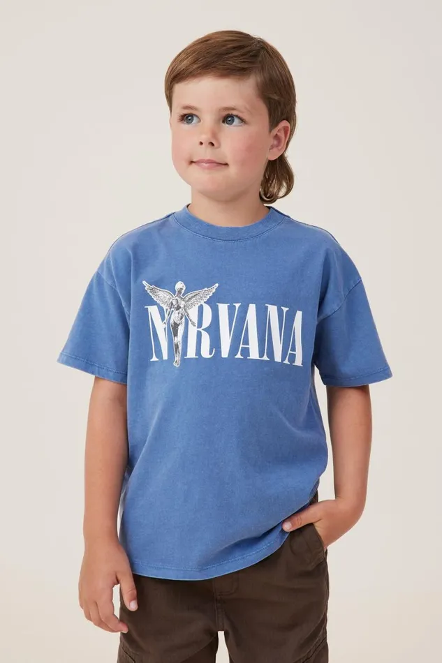 Boys 214 Tops and TShirts Cotton On License Drop Shoulder Short Sleeve Tee Lcn Mt Petty Blue Washnirvana Boys 214 Tops and TShirts Cotton On License Drop Shoulder Short Sleeve Tee Lcn Mt Petty Blue Washnirvana