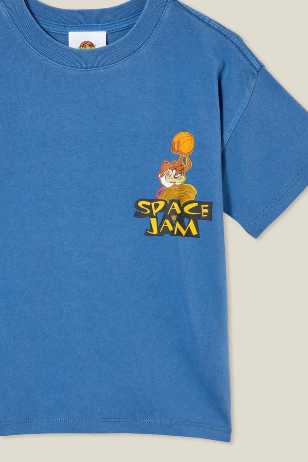 Boys 214 Tops and TShirts Cotton On License Drop Shoulder Short Sleeve Tee Lcn Wb Petty Bluespace Jam