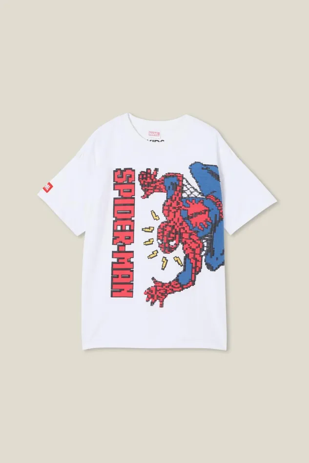 Boys 214 Tops and TShirts Cotton On License Quinn Short Sleeve Tee Lcn Mar Whitespiderman Crawl Boys 214 Tops and TShirts Cotton On License Quinn Short Sleeve Tee Lcn Mar Whitespiderman Crawl