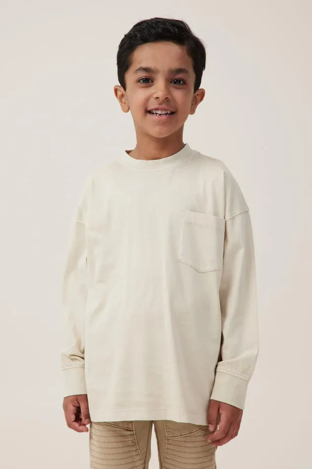 Boys 214 Tops and TShirts Cotton On The Essential Long Sleeve Tee Rainy Day Wash Boys 214 Tops and TShirts Cotton On The Essential Long Sleeve Tee Rainy Day Wash