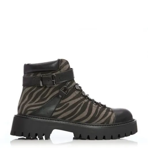 Bracken Black 8211 Zebra Porvair Women Moda In Pelle Ankle Boots Bracken Black 8211 Zebra Porvair Women Moda In Pelle Ankle Boots