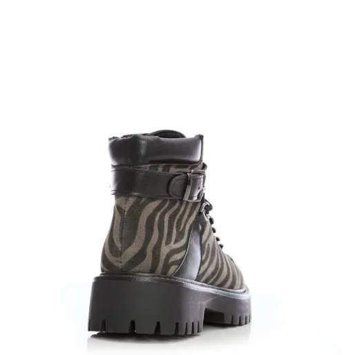 Bracken Black 8211 Zebra Porvair Women Moda In Pelle Ankle Boots Bracken Black 8211 Zebra Porvair Women Moda In Pelle Ankle Boots
