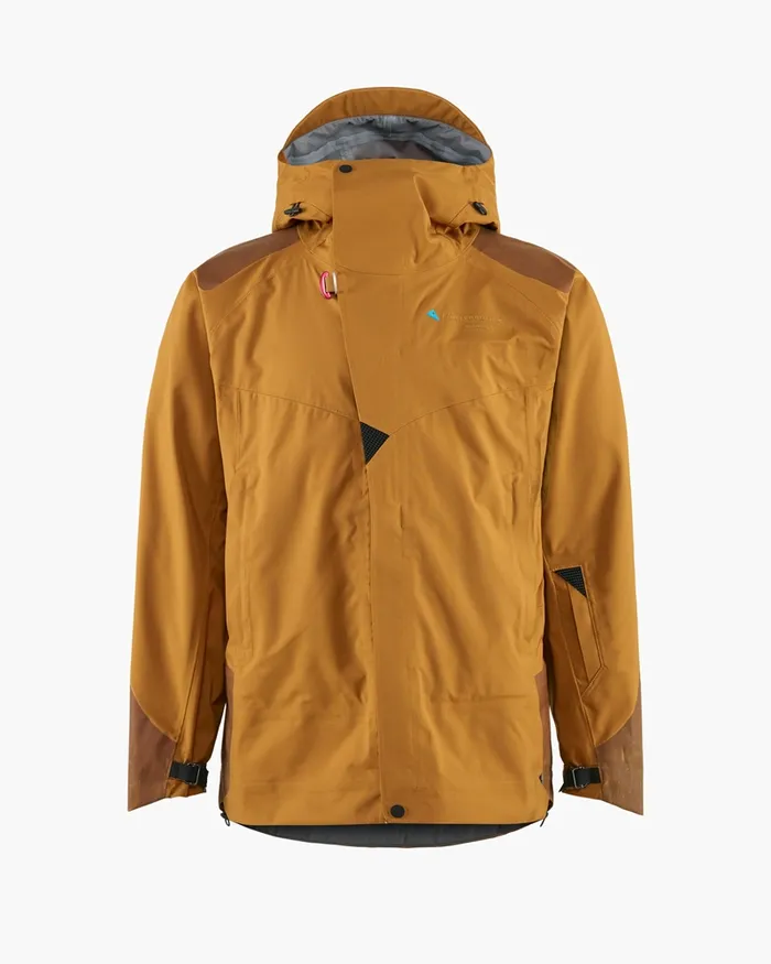 Brage 20 Waterproof Shell Jacket Mustard Men Klttermusen Waterproof Jackets