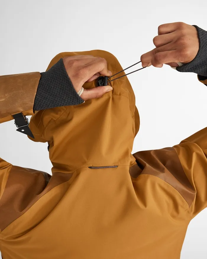 Brage 20 Waterproof Shell Jacket Mustard Men Klttermusen Waterproof Jackets