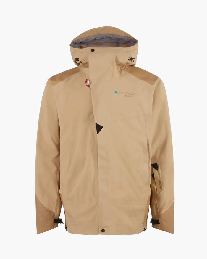 Brage 20 Waterproof Shell Jacket Warm Sand Men Klttermusen Waterproof Jackets
