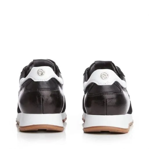 Brave Black Leather Women Moda In Pelle Casual Trainers Brave Black Leather Women Moda In Pelle Casual Trainers