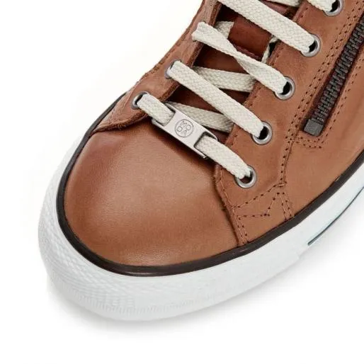 Brayleigh Tan Leather Women Moda In Pelle Wedge Trainers