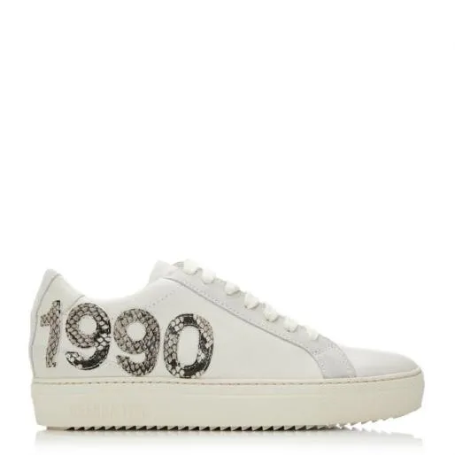 Brooklynn Off White Leather Women Moda In Pelle Casual Trainers