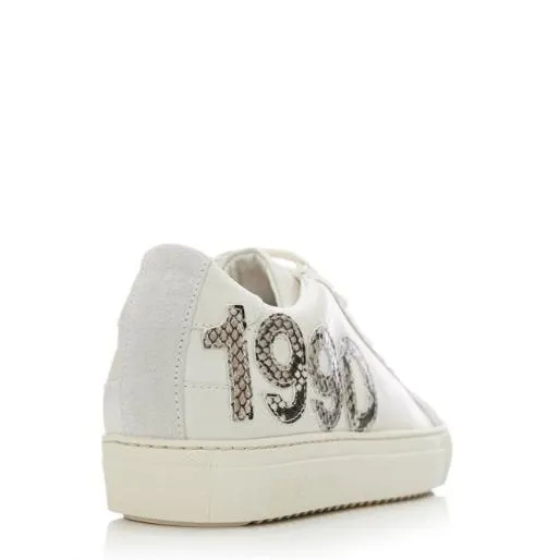 Brooklynn Off White Leather Women Moda In Pelle Casual Trainers
