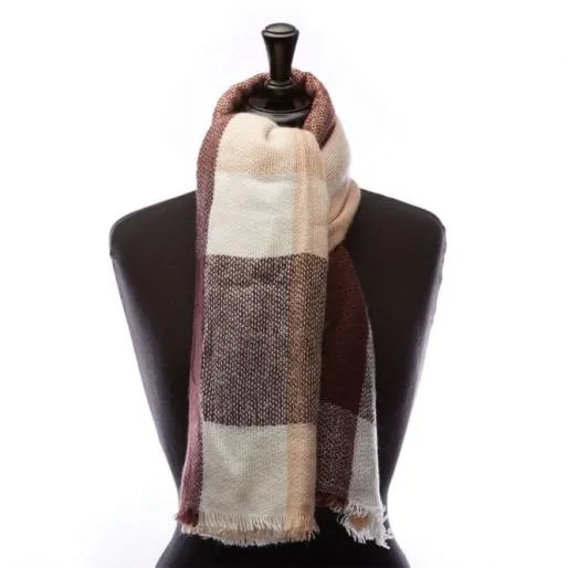 Calmascarf Burgundy Fabric Women Moda In Pelle Scarves