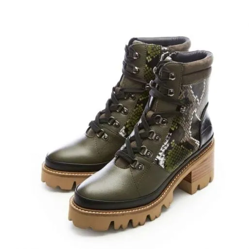 Cassidie Khaki 8211 Snake Leather Women Moda In Pelle Ankle Boots Cassidie Khaki 8211 Snake Leather Women Moda In Pelle Ankle Boots