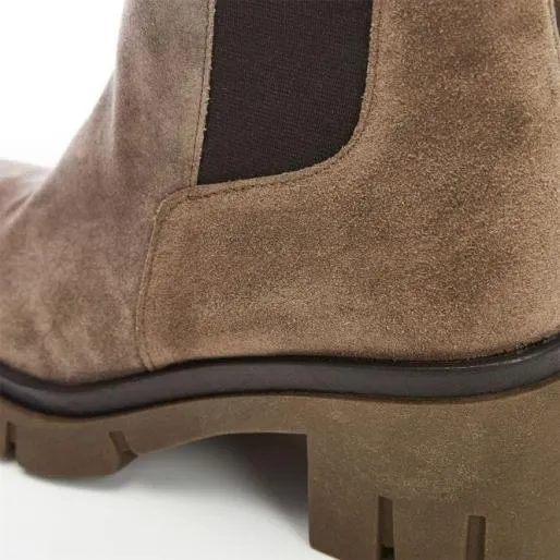 Clarisse Taupe Suede Women Moda In Pelle Ankle Boots Clarisse Taupe Suede Women Moda In Pelle Ankle Boots