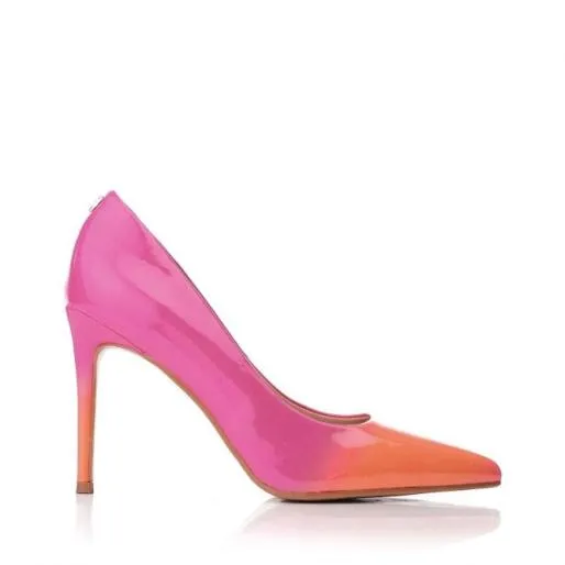 Cristine PinkOrange Ombre Women Moda In Pelle High Heel Shoes