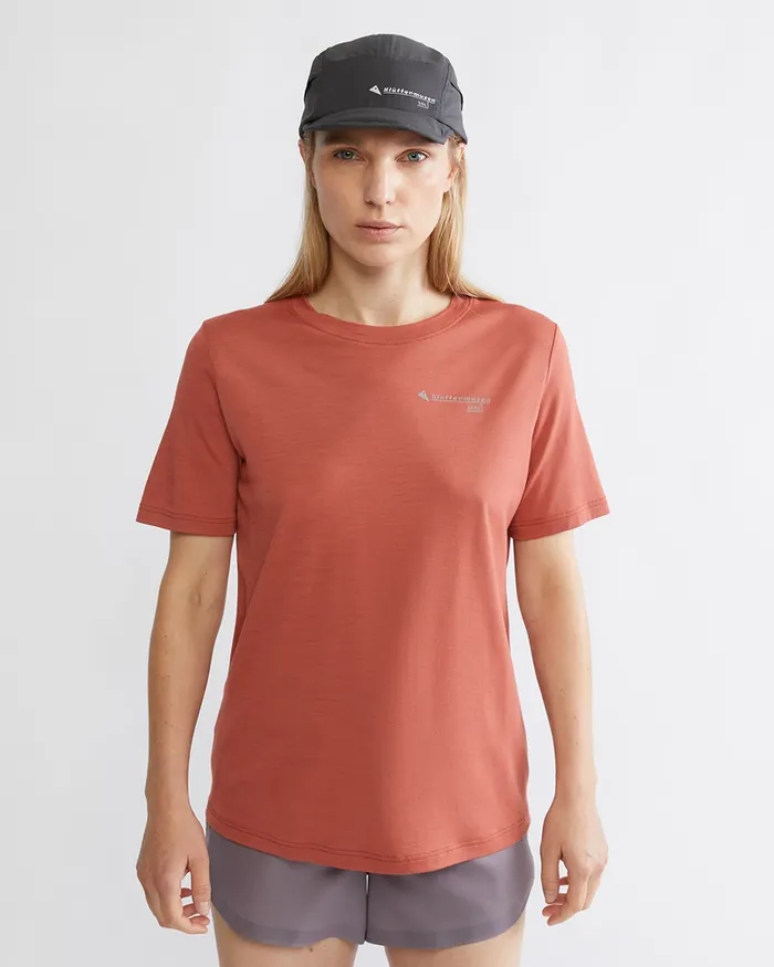 Dagr Merino Tee Ash Red Women Klttermusen TShirts