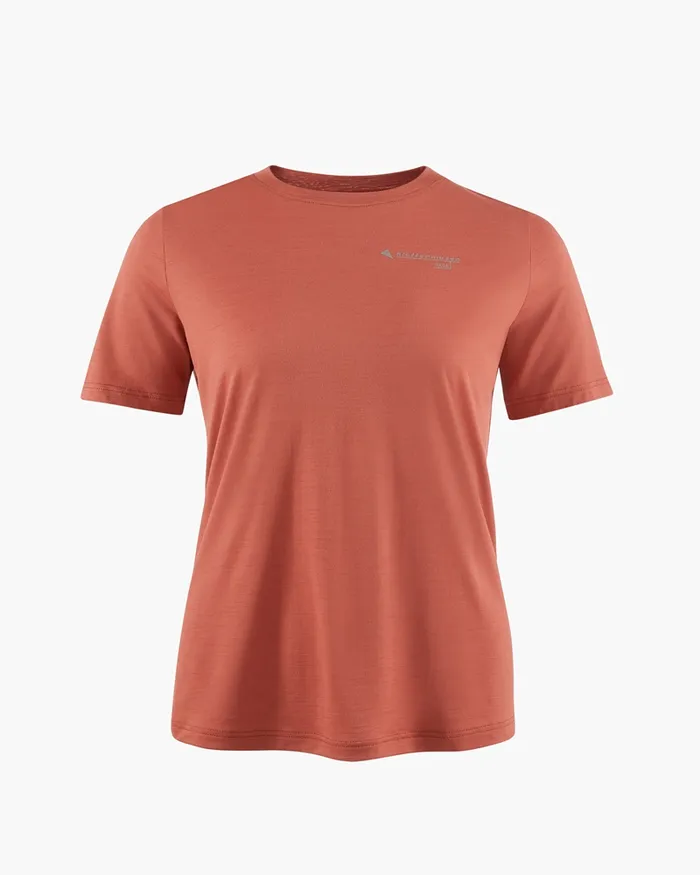 Dagr Merino Tee Ash Red Women Klttermusen TShirts