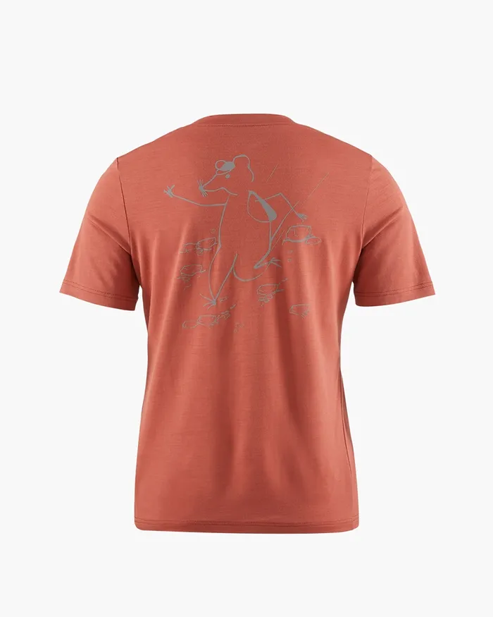 Dagr Merino Tee Ash Red Women Klttermusen TShirts