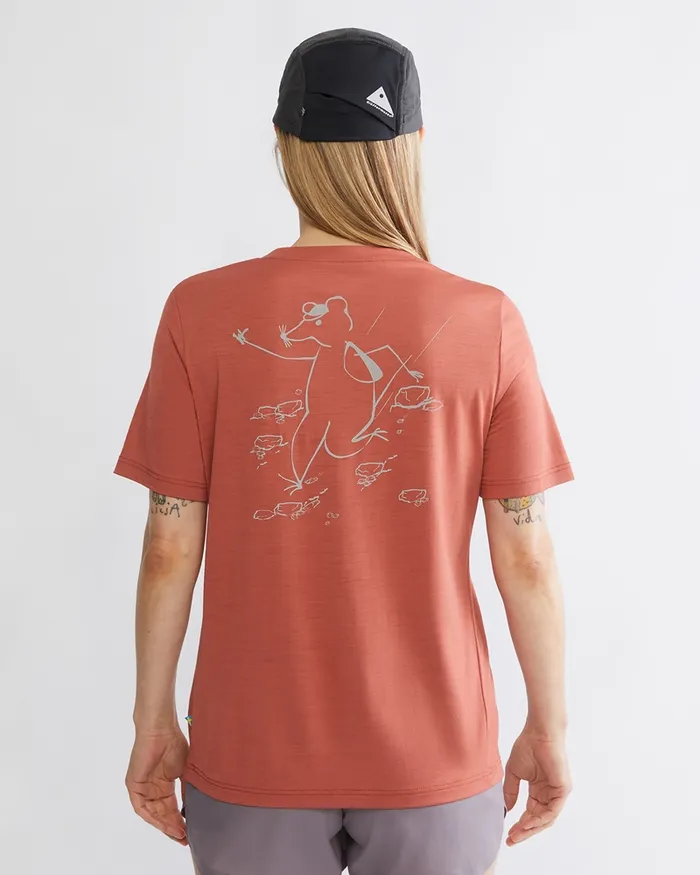 Dagr Merino Tee Ash Red Women Klttermusen TShirts