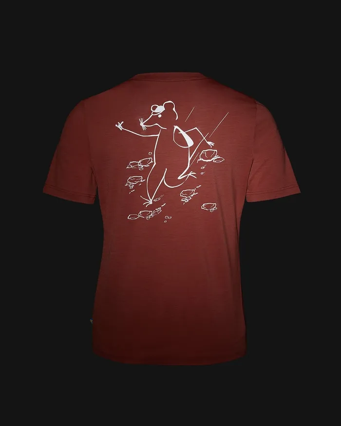 Dagr Merino Tee Ash Red Women Klttermusen TShirts