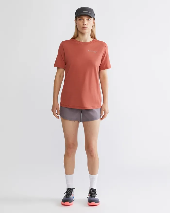 Dagr Merino Tee Ash Red Women Klttermusen TShirts