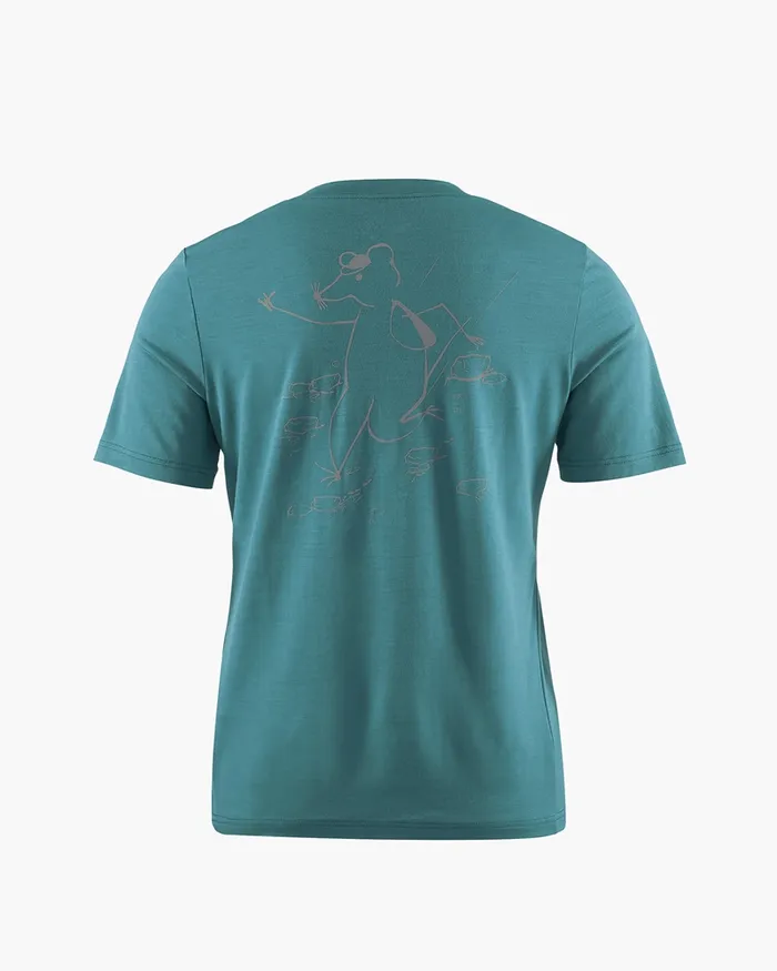 Dagr Merino Tee Emerald Green Women Klttermusen TShirts