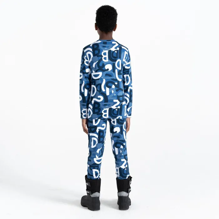 Dare 2b Base Layers Pow Base Layer Set Blue Graffiti Print 8211 Kids