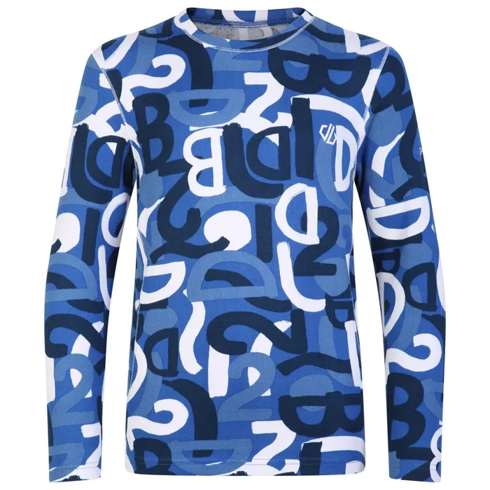 Dare 2b Base Layers Pow Base Layer Set Blue Graffiti Print 8211 Kids